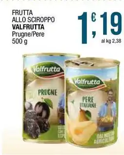 Sidis Frutta allo sciroppo VALFRUTTA offerta