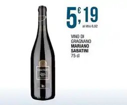 Sidis Vino di gragnano MARIANO SABATINI offerta