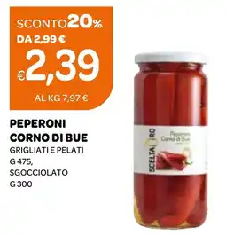 Ekom Peperoni corno di bue grigliati e pelati, sgocciolato offerta