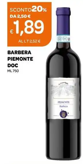 Ekom Barbera piemonte doc offerta
