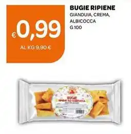Ekom Bugie ripiene gianduia, crema, albicocca offerta