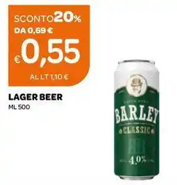 Ekom Lager beer offerta