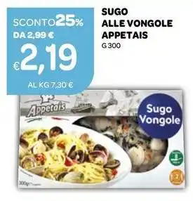 Ekom Sugo alle vongole APPETAIS offerta