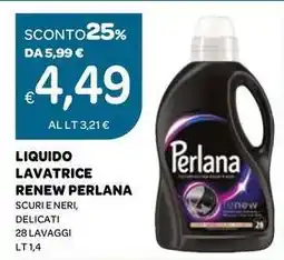 Ekom Liquido lavatrice renew perlana scuri e neri, delicati offerta