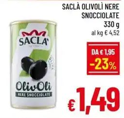 A&O Sacla olivoli nere snocciolate offerta