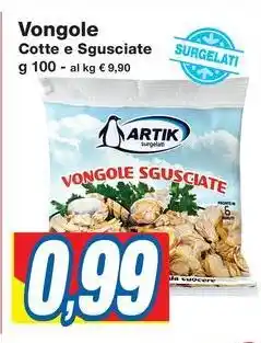 Prix Quality Vongole Cotte e Sgusciate ARTIK offerta
