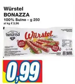 Prix Quality Würstel BONAZZA 100% Suino offerta