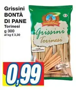 Prix Quality Grissini BONTÀ DI PANE Torinesi offerta