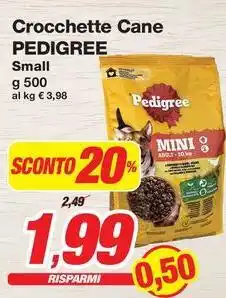 Prix Quality Crocchette Cane PEDIGREE Small offerta