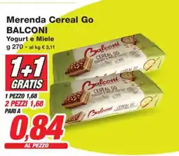 Prix Quality Merenda Cereal Go BALCONI Yogurt e Miele offerta
