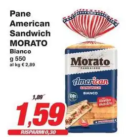 Prix Quality Pane American Sandwich MORATO offerta