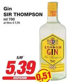 Prix Quality Gin SIR THOMPSON offerta