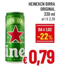 A&O Heineken birra original offerta
