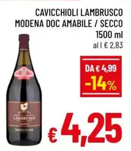 A&O Cavicchioli lambrusco modena doc amabile / secco offerta