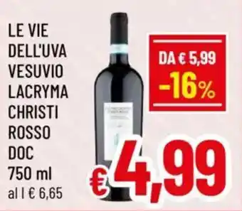 A&O Le vie dell'uva vesuvio lacryma christi rosso doc offerta