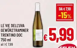 A&O Le vie dell'uva gewürztraminer trentino doc offerta