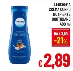 A&O Leocrema crema corpo nutriente quotidiano offerta