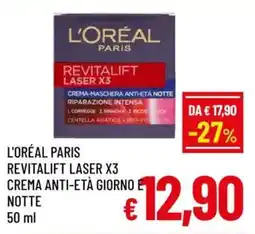 A&O L'oréal paris revitalift laser x3 crema anti-età giorno e notte offerta