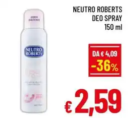 A&O Neutro roberts deo spray offerta