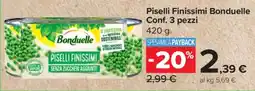 Carrefour Piselli Finissimi Bonduelle Conf. 3 pezzi offerta