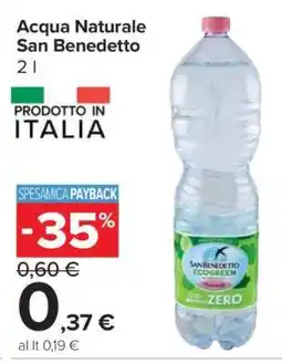 Carrefour Acqua Naturale San Benedetto offerta