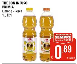 Tigros Thé con infuso primia limone e pesca offerta