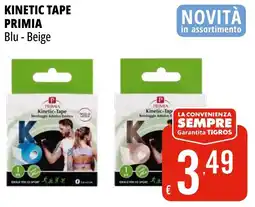 Tigros Kinetic tape primia blu e beige offerta