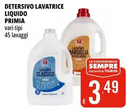Tigros Detersivo lavatrice liquido PRIMIA offerta