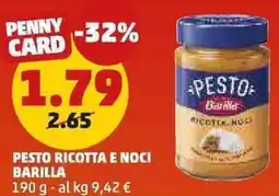 PENNY Pesto ricotta e noci BARILLA offerta