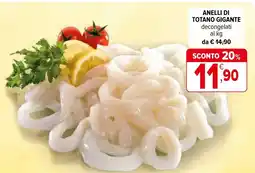 Iperal Anelli di totano gigante decongelati offerta