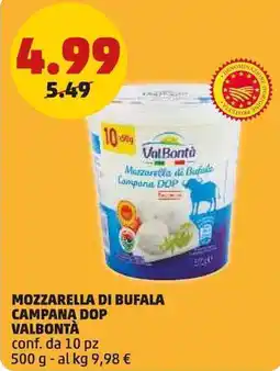 PENNY Mozzarella di bufala campana dop VALBONTÀ offerta