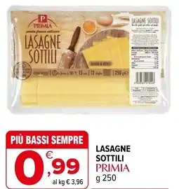 Iperal Lasagne sottili PRIMIA offerta