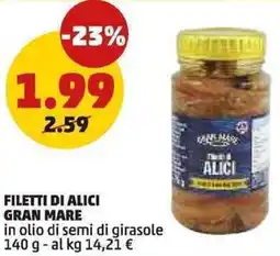 PENNY Filetti di alici GRAN MARE offerta