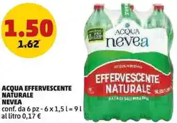 PENNY Acqua effervescente naturale nevea offerta