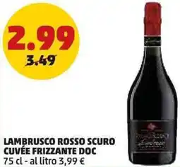 PENNY Lambrusco rosso scuro cuvée frizzante doc offerta