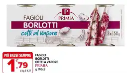 Iperal Fagioli borlotti cotti a vapore PRIMIA offerta