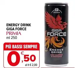 Iperal Energy drink giga force PRIMIA offerta