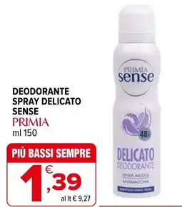 Iperal Deodorante spray delicato sense PRIMIA offerta
