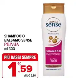 Iperal Shampoo o balsamo sense PRIMIA offerta
