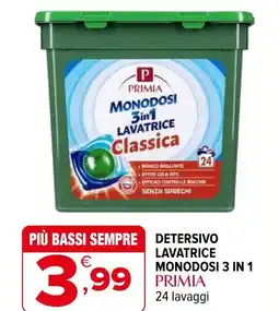 Iperal Detersivo lavatrice monodosi 3 in 1 PRIMIA offerta