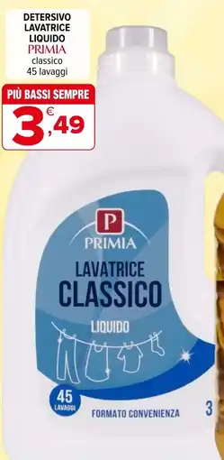 Iperal Detersivo lavatrice liquido primia classico offerta