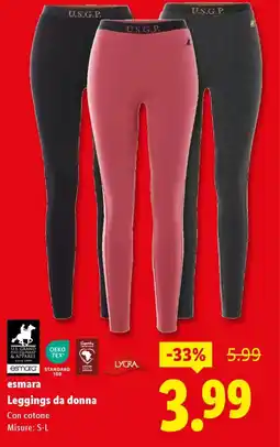 Lidl esmara Leggings da donna offerta