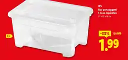 Lidl W5 Box portaoggetti 51 con coperchio offerta