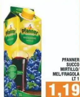 Bitar Pfanner succo mirtillo/ mel/fragola offerta