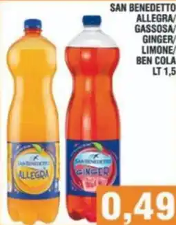 Bitar San benedetto allegra gassosa/ ginger/ limone ben cola offerta