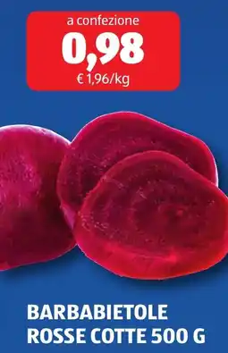 ALDI Barbabietole rosse cotte offerta