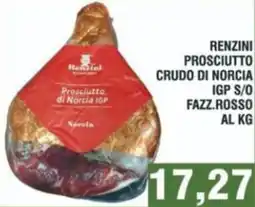 Bitar Renzini prosciutto crudo di norcia igp s/o fazz.rosso offerta