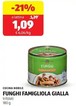 ALDI Cucina nobile funghi famigliola gialla offerta