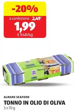 ALDI Almare seafood tonno in olio di oliva offerta