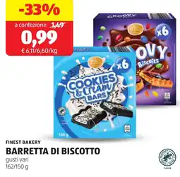 ALDI Finest bakery barretta di biscotto offerta